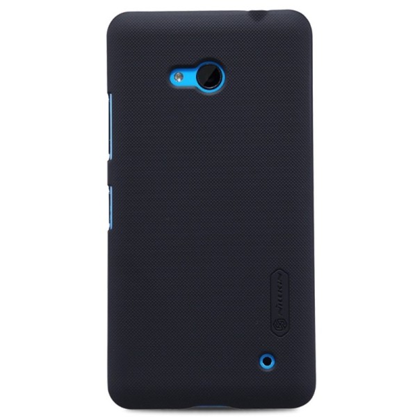 „Nillkin“ Frosted Shield apvalks - melns + ekrāna aizsargplēve (Lumia 640)