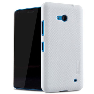 Microsoft Lumia 640 Nillkin Frosted Shield balts plastmasas apvalks + ekrāna aizsargplēve / Vacins.lv