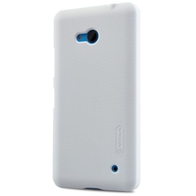 Microsoft Lumia 640 Nillkin Frosted Shield balts plastmasas apvalks + ekrāna aizsargplēve / Vacins.lv