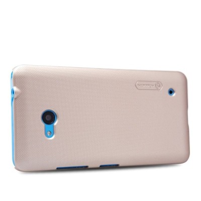 Microsoft Lumia 640 Nillkin Frosted Shield zelta plastmasas apvalks + ekrāna aizsargplēve / Vacins.lv