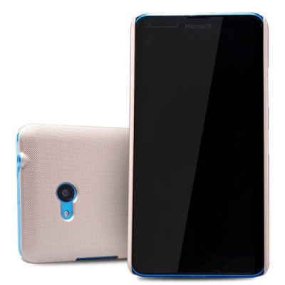 Microsoft Lumia 640 Nillkin Frosted Shield zelta plastmasas apvalks + ekrāna aizsargplēve / Vacins.lv