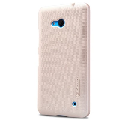 Microsoft Lumia 640 Nillkin Frosted Shield zelta plastmasas apvalks + ekrāna aizsargplēve / Vacins.lv
