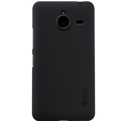 Microsoft Lumia 640 XL Nillkin Frosted Shield melns plastmasas apvalks + ekrāna aizsargplēve / Vacins.lv