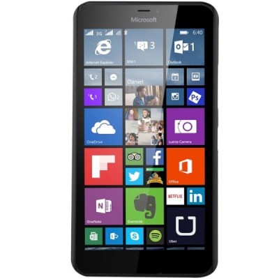 Microsoft Lumia 640 XL Nillkin Frosted Shield melns plastmasas apvalks + ekrāna aizsargplēve / Vacins.lv