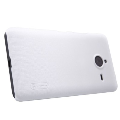 Microsoft Lumia 640 XL Nillkin Frosted Shield balts plastmasas apvalks + ekrāna aizsargplēve / Vacins.lv