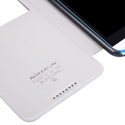 HTC Desire 820 juodas odinis atverčiamas Nillkin Fresh dėklas / Priedai.lt