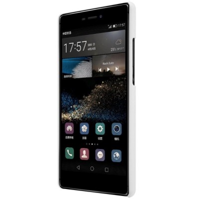 Huawei P8 Nillkin Frosted Shield balts plastmasas apvalks + ekrāna aizsargplēve / Vacins.lv
