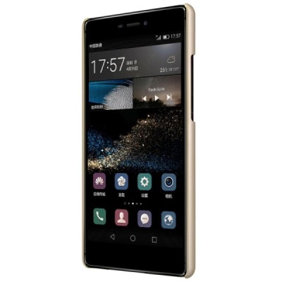 Huawei P8 Nillkin Frosted Shield zelta plastmasas apvalks + ekrāna aizsargplēve / Vacins.lv