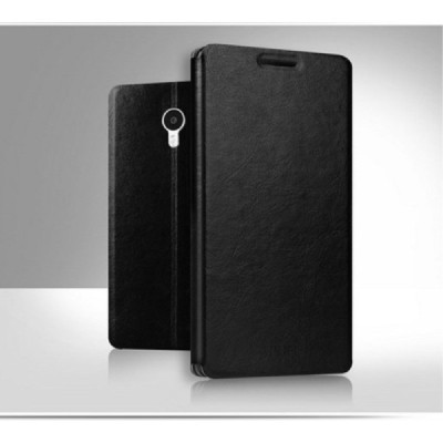 Meizu m1 note „Mofi“ Rui sērijas melns ādas atvērams maciņš / Vacins.lv