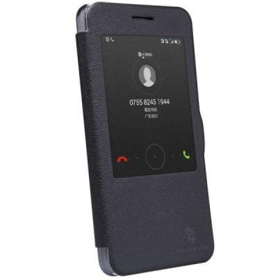 Huawei Honor 4X „Nillkin“ Fresh atvēramais melns maciņš / Vacins.lv