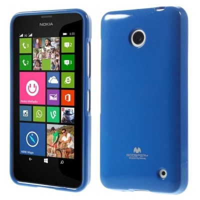 Nokia Lumia 630 (635) Mercury zils cieta silikona (TPU) apvalks / vacins.lv