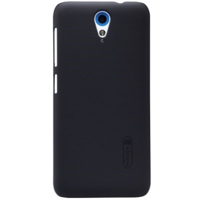 HTC Desire 620 Nillkin Frosted Shield melns plastmasas apvalks + ekrāna aizsargplēve / Vacins.lv