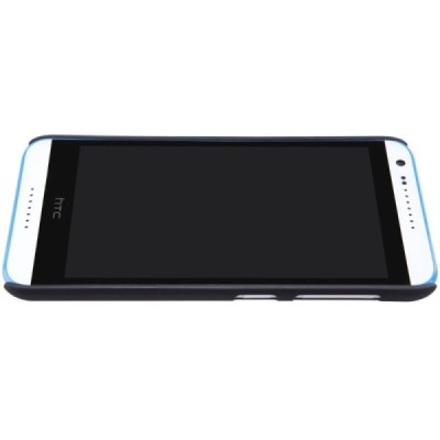 HTC Desire 620 Nillkin Frosted Shield melns plastmasas apvalks + ekrāna aizsargplēve / Vacins.lv