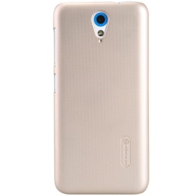 HTC Desire 620 Nillkin Frosted Shield zelta plastmasas apvalks + ekrāna aizsargplēve / Vacins.lv