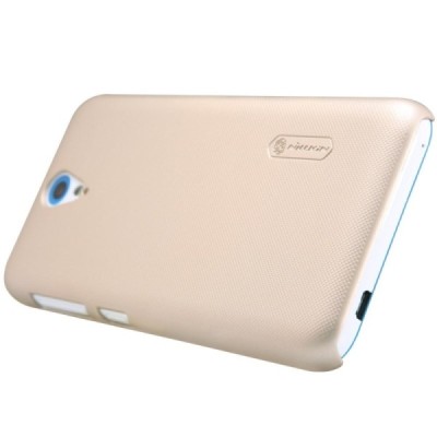 HTC Desire 620 Nillkin Frosted Shield zelta plastmasas apvalks + ekrāna aizsargplēve / Vacins.lv