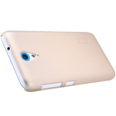 HTC Desire 620 Nillkin Frosted Shield zelta plastmasas apvalks + ekrāna aizsargplēve / Vacins.lv