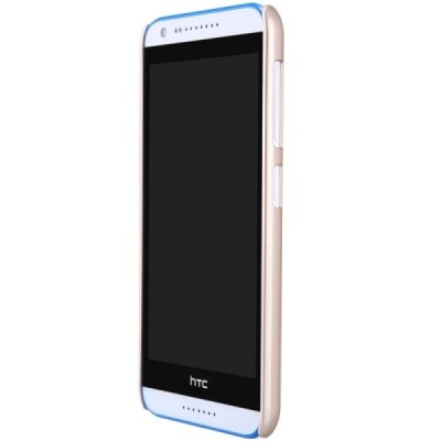 HTC Desire 620 Nillkin Frosted Shield zelta plastmasas apvalks + ekrāna aizsargplēve / Vacins.lv