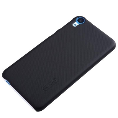HTC Desire 820 Nillkin Frosted Shield melns plastmasas apvalks + ekrāna aizsargplēve / Vacins.lv