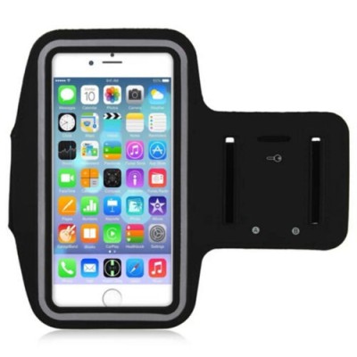 Dėklas sportui (raištis ant rankos) - juodas, universalus (XL+ dydis) / Priedai.lt