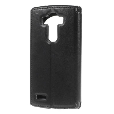 LG G4 (H815) Roar Noble ādas atvēramais melns maciņš / Vacins.lv