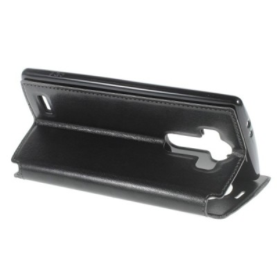 LG G4 (H815) Roar Noble ādas atvēramais melns maciņš / Vacins.lv