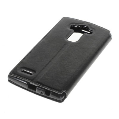 LG G4 (H815) Roar Noble ādas atvēramais melns maciņš / Vacins.lv