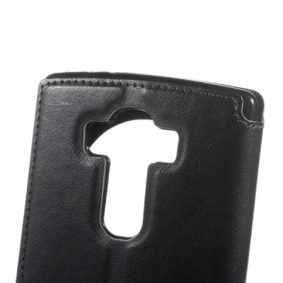 LG G4 (H815) Roar Noble ādas atvēramais melns maciņš / Vacins.lv