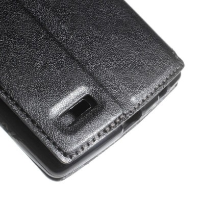 LG G4 (H815) Roar Noble ādas atvēramais melns maciņš / Vacins.lv