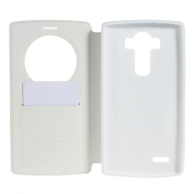 Roar Noble atverčiamas LG G4 H815 baltas odinis dėklas / Priedai.lt