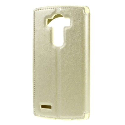 Roar Noble atverčiamas LG G4 H815 auksinis odinis dėklas / Priedai.lt