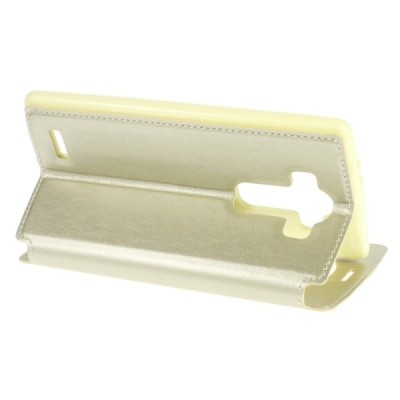 Roar Noble atverčiamas LG G4 H815 auksinis odinis dėklas / Priedai.lt