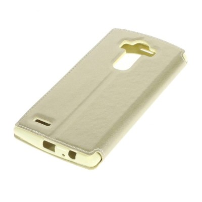 Roar Noble atverčiamas LG G4 H815 auksinis odinis dėklas / Priedai.lt