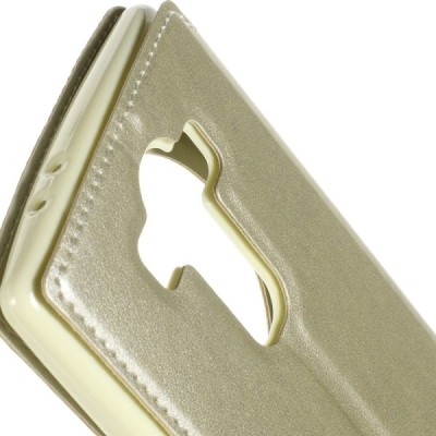 Roar Noble atverčiamas LG G4 H815 auksinis odinis dėklas / Priedai.lt