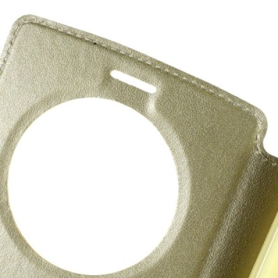 Roar Noble atverčiamas LG G4 H815 auksinis odinis dėklas / Priedai.lt