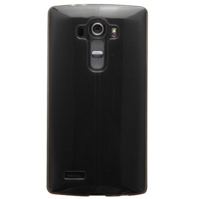 LG G4 (H815, H810) dzidrs (caurspīdīgs) cieta silikona TPU pasaulē planākais pelēks apvalks / Vacins.lv
