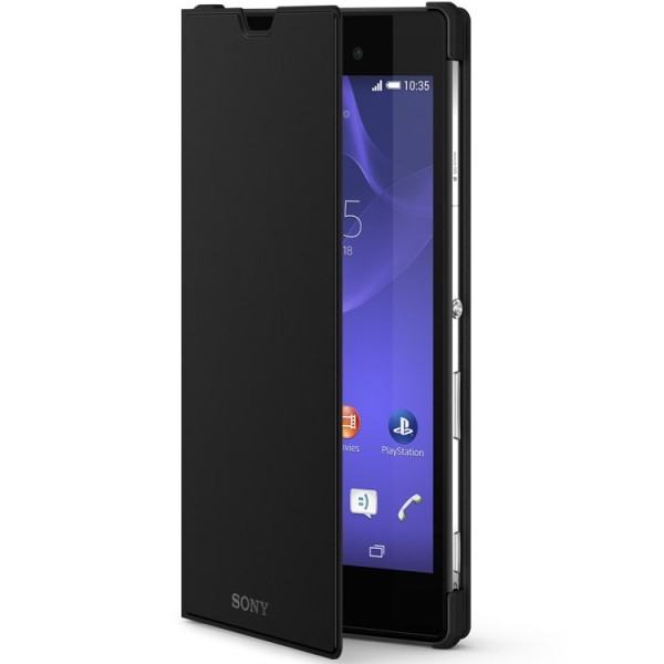„Sony“ Style Cover Stand atvērams maciņš - melns (Xperia T3)