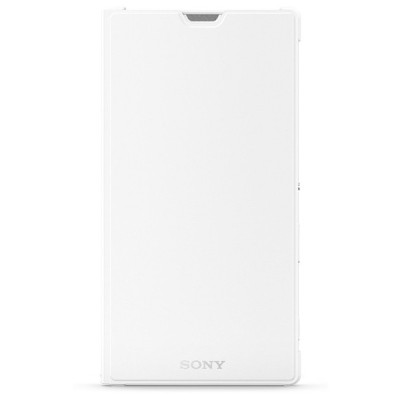 Oficiāls Sony Xperia T3 Style Cover Stand balts atvērams maciņš SCR16 / Vacins.lv