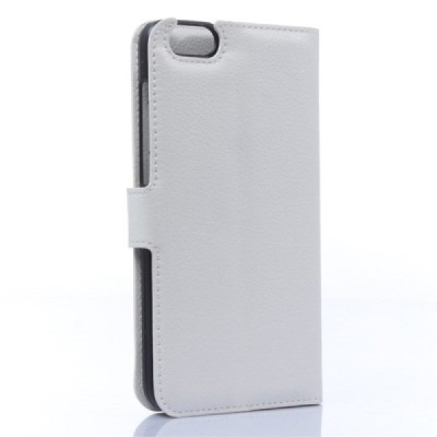 Huawei Honor 4X atvēramais balts ādas Litchi maciņš - maks / Vacins.lv