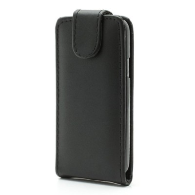 Klasikinis juodas vertikaliai atverčiamas Samsung Galaxy S4 mini dėklas (dėkliukas) / Priedai.lt