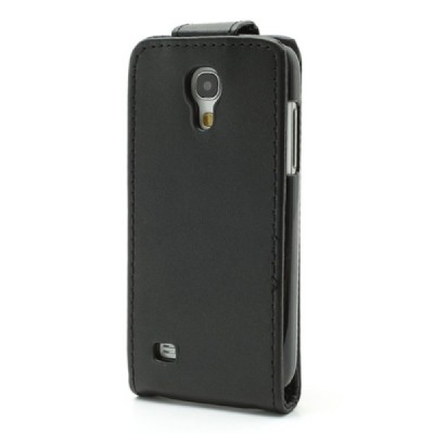Klasikinis juodas vertikaliai atverčiamas Samsung Galaxy S4 mini dėklas (dėkliukas) / Priedai.lt