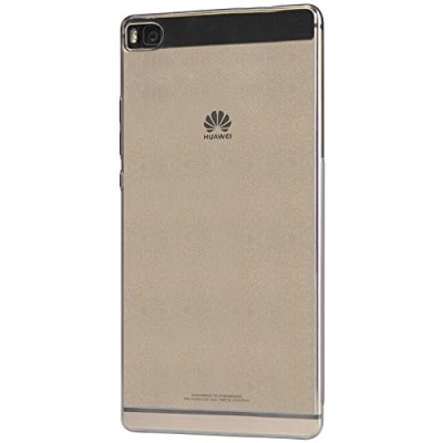Huawei P8 skaidrus (permatomas) kieto silikono TPU ploniausias pasaulyje pilkas dėklas / Priedai.lt