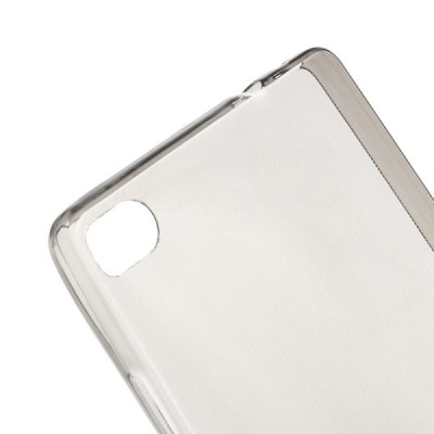 Huawei P8 skaidrus (permatomas) kieto silikono TPU ploniausias pasaulyje pilkas dėklas / Priedai.lt