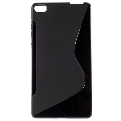 Huawei P8 kieto silikono TPU juodas dėklas - nugarėlė / Priedai.lt