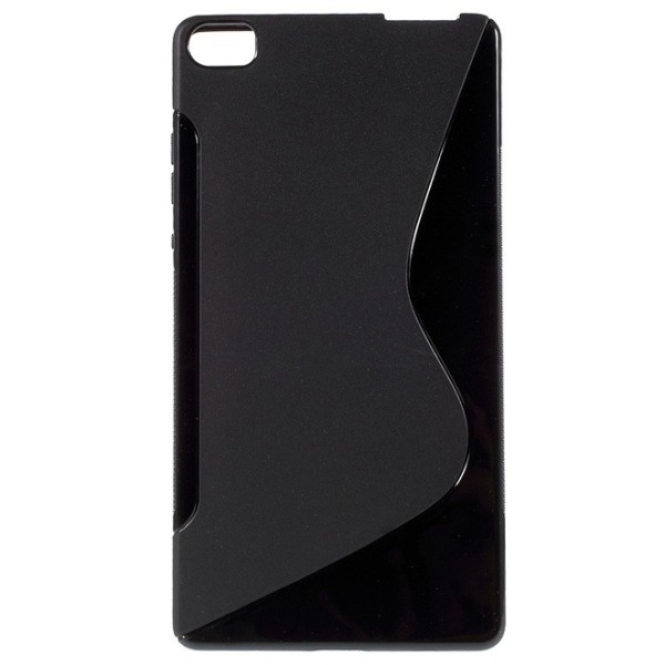 Cieta silikona (TPU) apvalks - melns (P8)