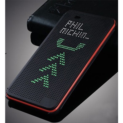 HTC Desire 820 Smart Dot View atvērams melns maciņš / Vacins.lv