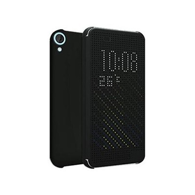 HTC Desire 820 Smart Dot View atvērams melns maciņš / Vacins.lv