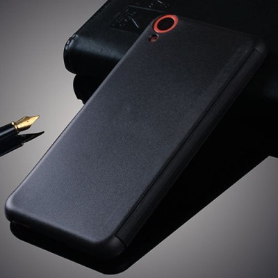 HTC Desire 820 Smart Dot View atvērams melns maciņš / Vacins.lv