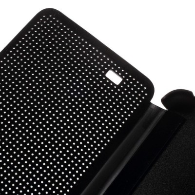 HTC Desire 820 Smart Dot View atvērams melns maciņš / Vacins.lv
