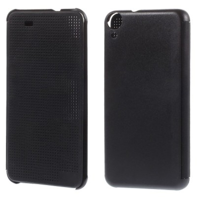 HTC Desire 820 Smart Dot View atvērams melns maciņš / Vacins.lv