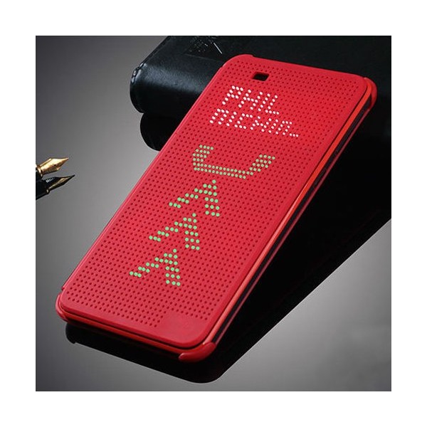 Atvērams „Dot View“ maciņš - sarkans (Desire 820)